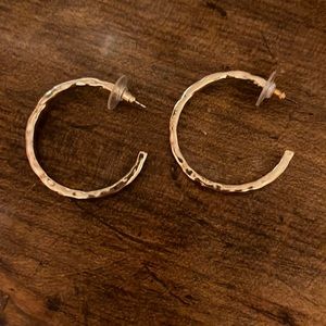 Kendra Scott Gold Hammered Hoops